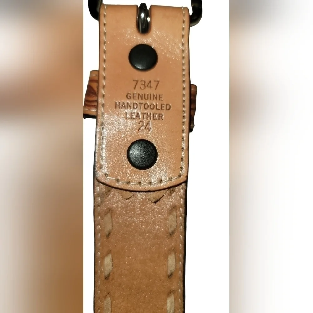 Kids 100% Genuine Leather Hand Tooled Belt